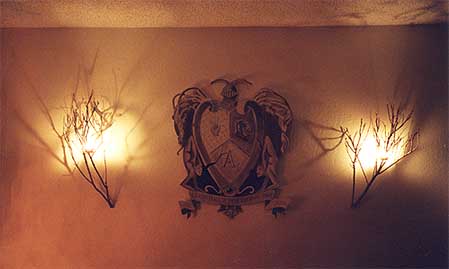 branch sconces with crest