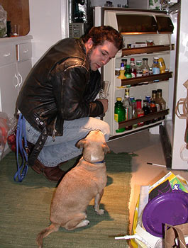 Kevin and Bud investigating the fridge